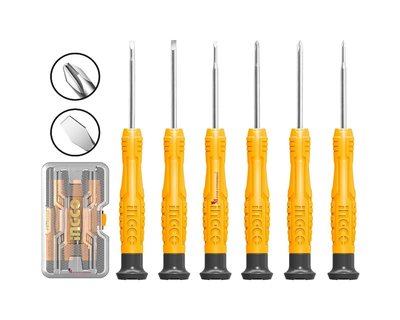 INGCO Jeu de tournevis de précision 6Pcs